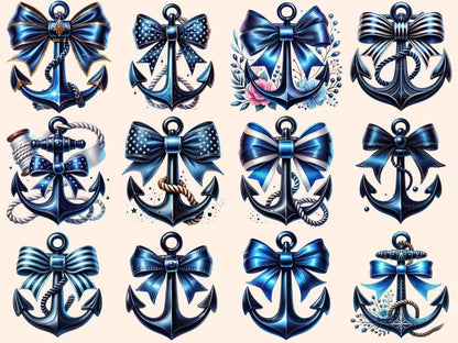 Blue Anchors (P1) Clipart Anchor Illustrations - Wonders Artist