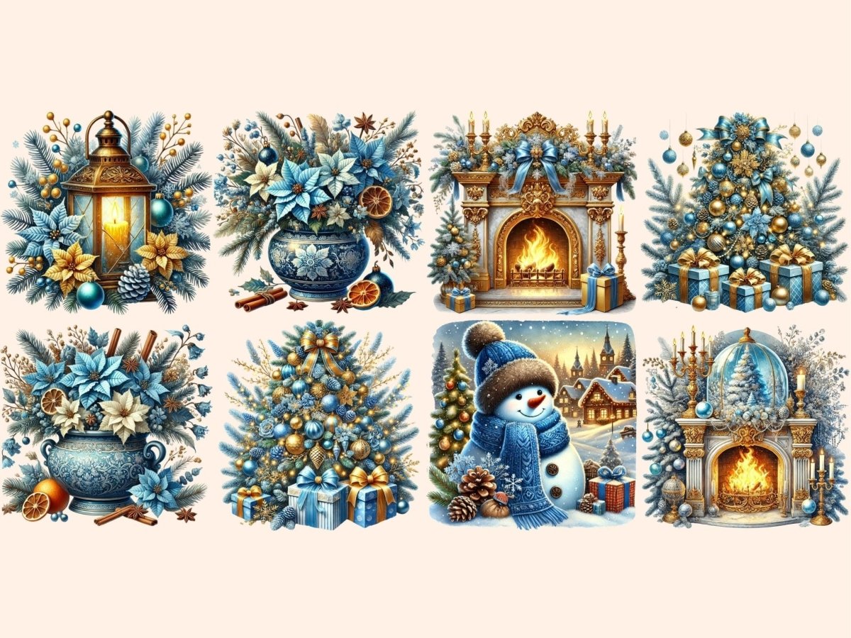 Blue Christmas Clipart - Wonders Artist