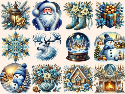 Blue Christmas Clipart - Wonders Artist