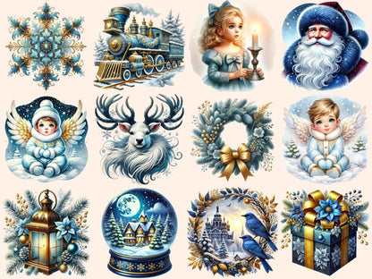 Blue Christmas Clipart - Wonders Artist