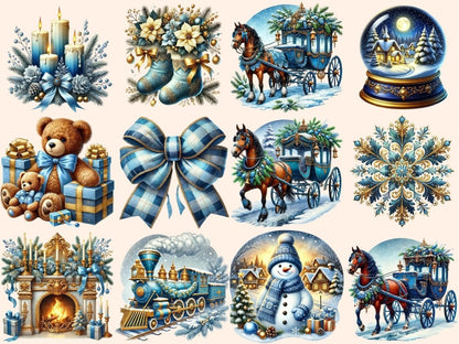 Blue Christmas (P2) Clipart Blue Christmas - Wonders Artist
