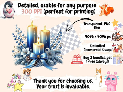 Blue Christmas (P2) Clipart Blue Christmas - Wonders Artist