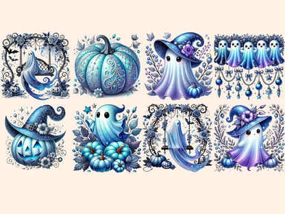 Blue Halloween (P2) Clipart Blue Bat Clipart - Wonders Artist