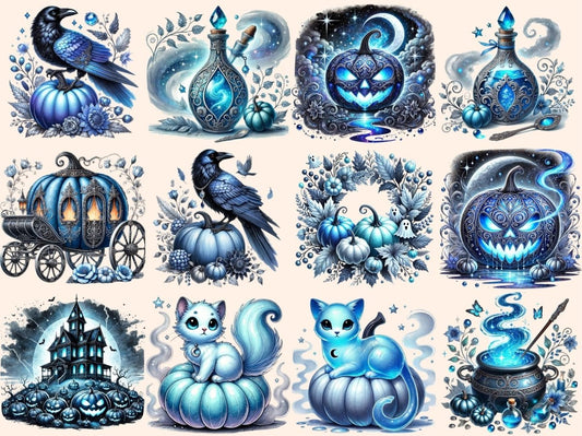 Sininen Halloween (P3) Clipart