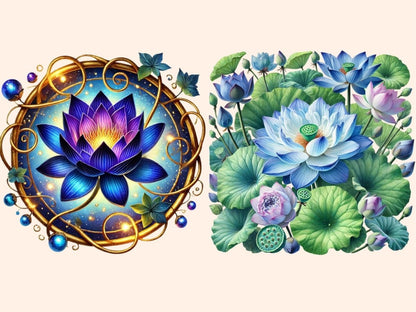 Blue Lotus Clipart - Wonders Artist