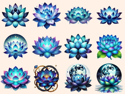 Blue Lotus Clipart - Wonders Artist