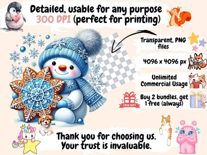 Blue Snowman (P2) Clipart Blue Frost PNG - Wonders Artist