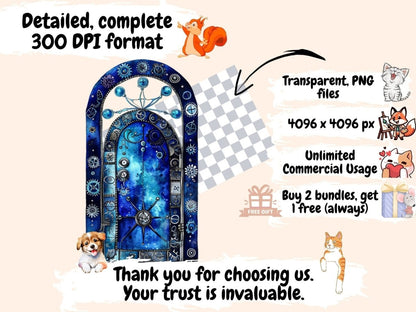 Blue Steampunk Watercolor Clipart azure steampunk png - Wonders Artist