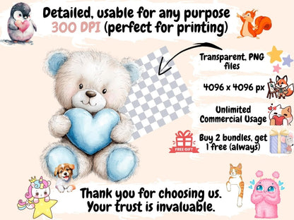 Blue Valentine's Day Watercolor Clipart blue valentine png - Wonders Artist