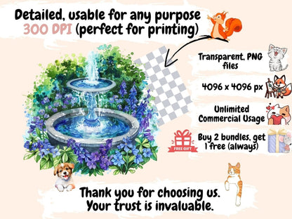 Bluebells Watercolor Clipart blue flower clipart - Wonders Artist