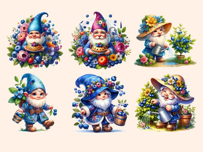 Blueberry Gnomes Clipart berry gnome art - Wonders Artist