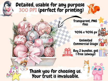 Blush Christmas Watercolor Clipart Blush Christmas - Wonders Artist