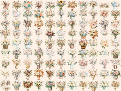 Boho Botanical Watercolor Clipart Boho Botanical Art - Wonders Artist