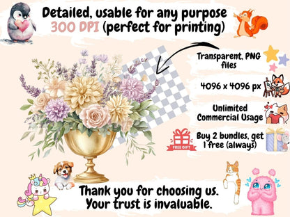 Boho Botanical Watercolor Clipart Boho Botanical Art - Wonders Artist