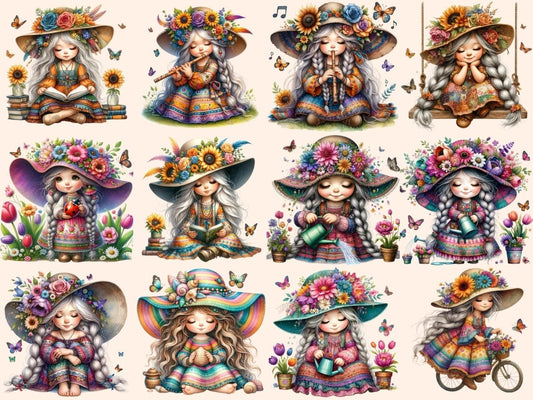 Boho Jente Gnomer Clipart