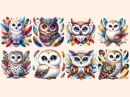 Boho Owls Clipart Boho clip art - Wonders Artist