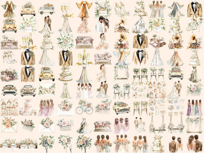 Boho Wedding Watercolor Clipart bohemian wedding png - Wonders Artist