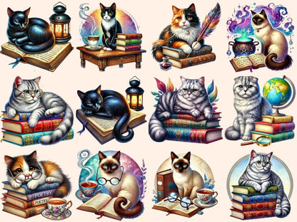 Book Cats Clipart Book Cats Clipart - Wonders Artist