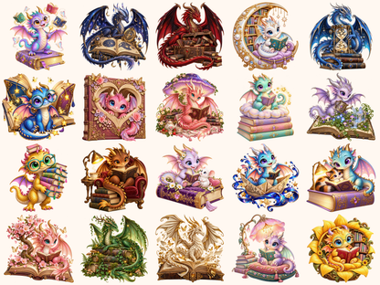 Book Dragons Clipart — 02_grid.png