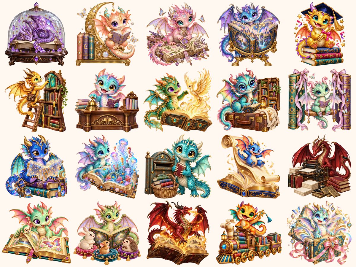 Book Dragons Clipart — 03_grid.png