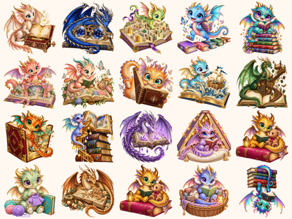 Book Dragons Clipart — 05_grid.png