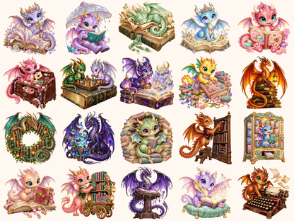 Book Dragons Clipart — 06_grid.png