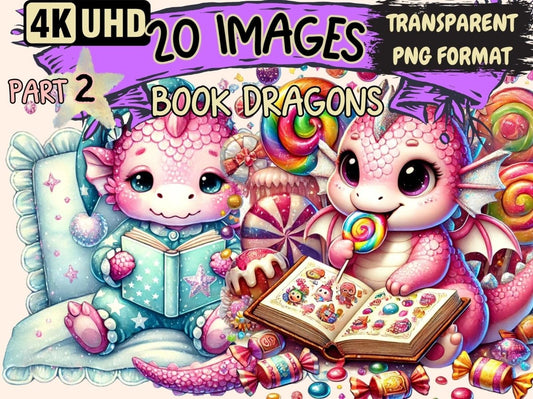 Book Dragons (P2) Clipart Book Dragon Art - Wonders Artist
