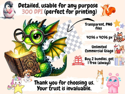 Book Dragons (P3) Clipart Book Dragon Art - Wonders Artist