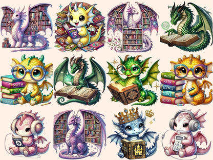 Book Dragons (P3) Clipart Book Dragon Art - Wonders Artist