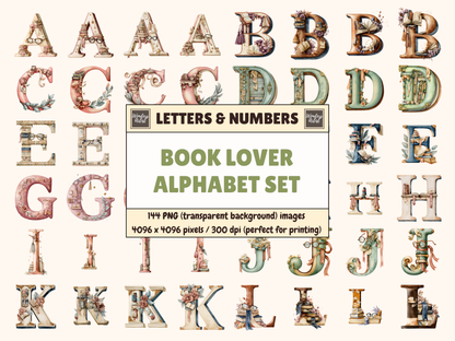 Book Lover Alphabet & Numbers