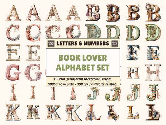 Book Lover Alphabet & Numbers