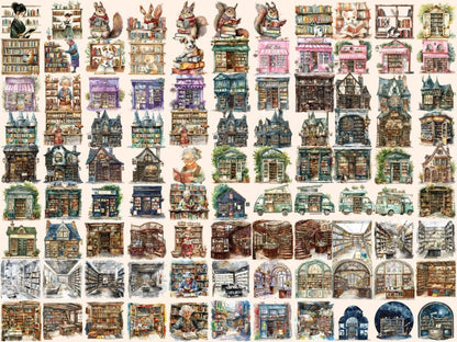 Bookstores Watercolor Clipart Book stacks clip - Wonders Artist