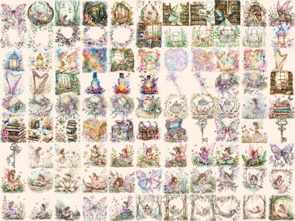 Bookworm Fairies Watercolor Clipart book clipart - Wonders Artist