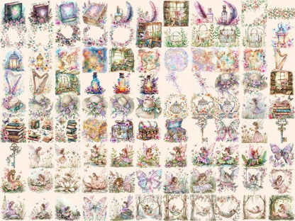 Bookworm Fairies Watercolor Clipart book clipart - Wonders Artist