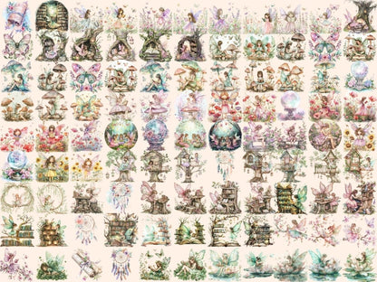 Bookworm Fairies Watercolor Clipart book clipart - Wonders Artist