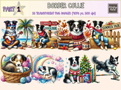 Border Collie Clipart black and white dog border collie art border collie images - WondersArtist