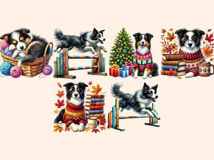 Border Collie Clipart black and white dog border collie art border collie images - WondersArtist