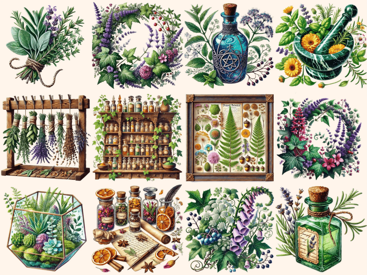 Botany & Apothecary Clipart apothecary png autopost botany clipart - WondersArtist