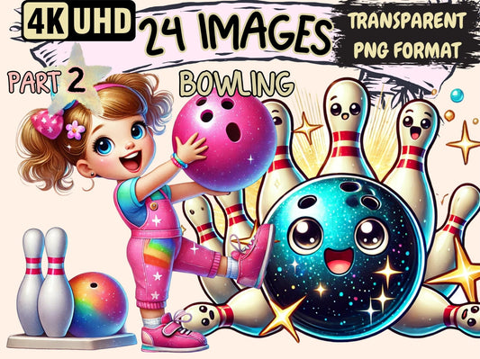 Bowling (P2) Clipart - High - Quality Instant Digital Download for Creative Projects