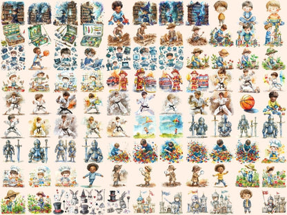 Boys Watercolor Clipart boy child clipart - Wonders Artist