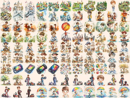 Boys Watercolor Clipart boy child clipart - Wonders Artist