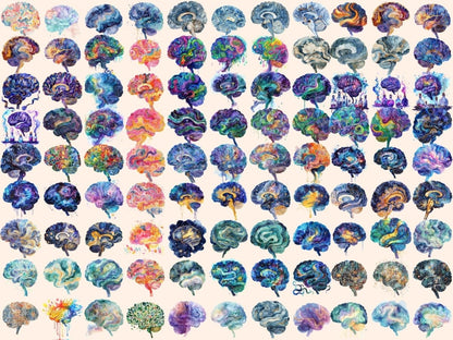 Brains Watercolor Clipart brain art - Wonders Artist