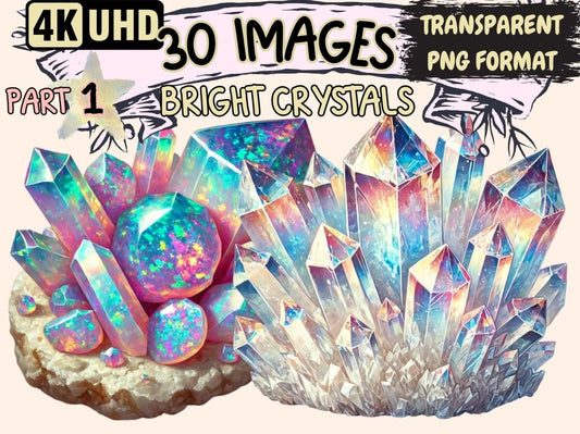 Bright Crystals Clipart Colorful Crystals - Wonders Artist