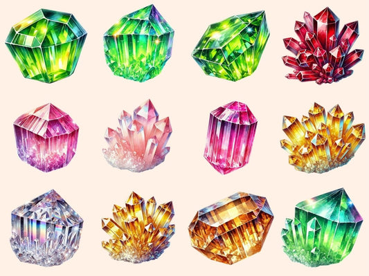Bright Crystals Clipart