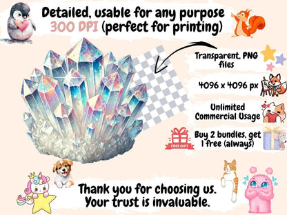 Bright Crystals (P2) Clipart Colorful Crystals - Wonders Artist