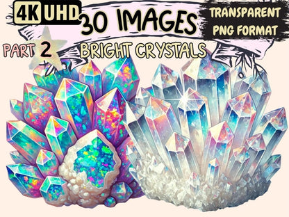 Bright Crystals (P2) Clipart Colorful Crystals - Wonders Artist