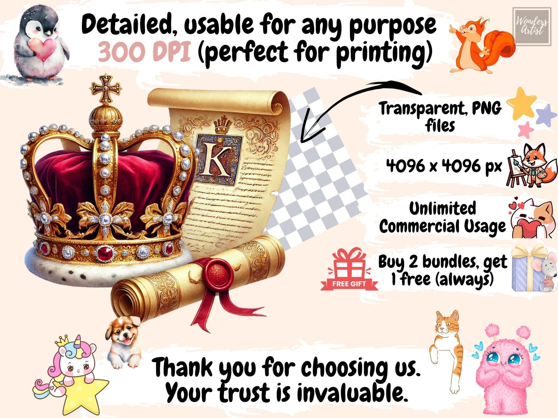 British Royals Clipart - High - Quality Instant Digital Download for Creative Projects