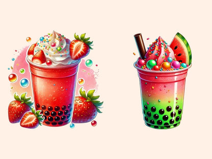 Bubble Tea (P2) Clipart boba tea art - Wonders Artist