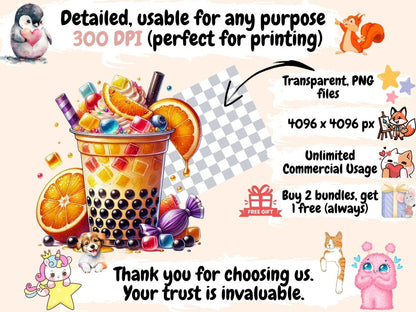 Bubble Tea (P2) Clipart boba tea art - Wonders Artist