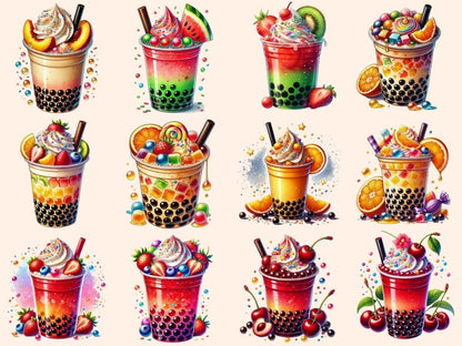 Bubble Tea (P2) Clipart boba tea art - Wonders Artist